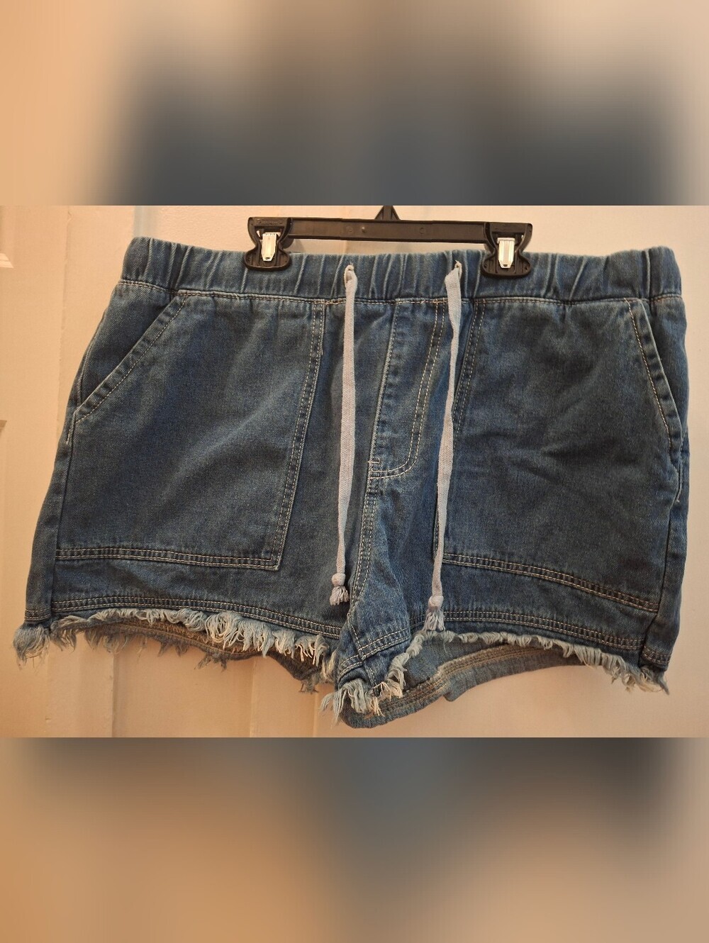 Casual Denim Drawstring Shorts